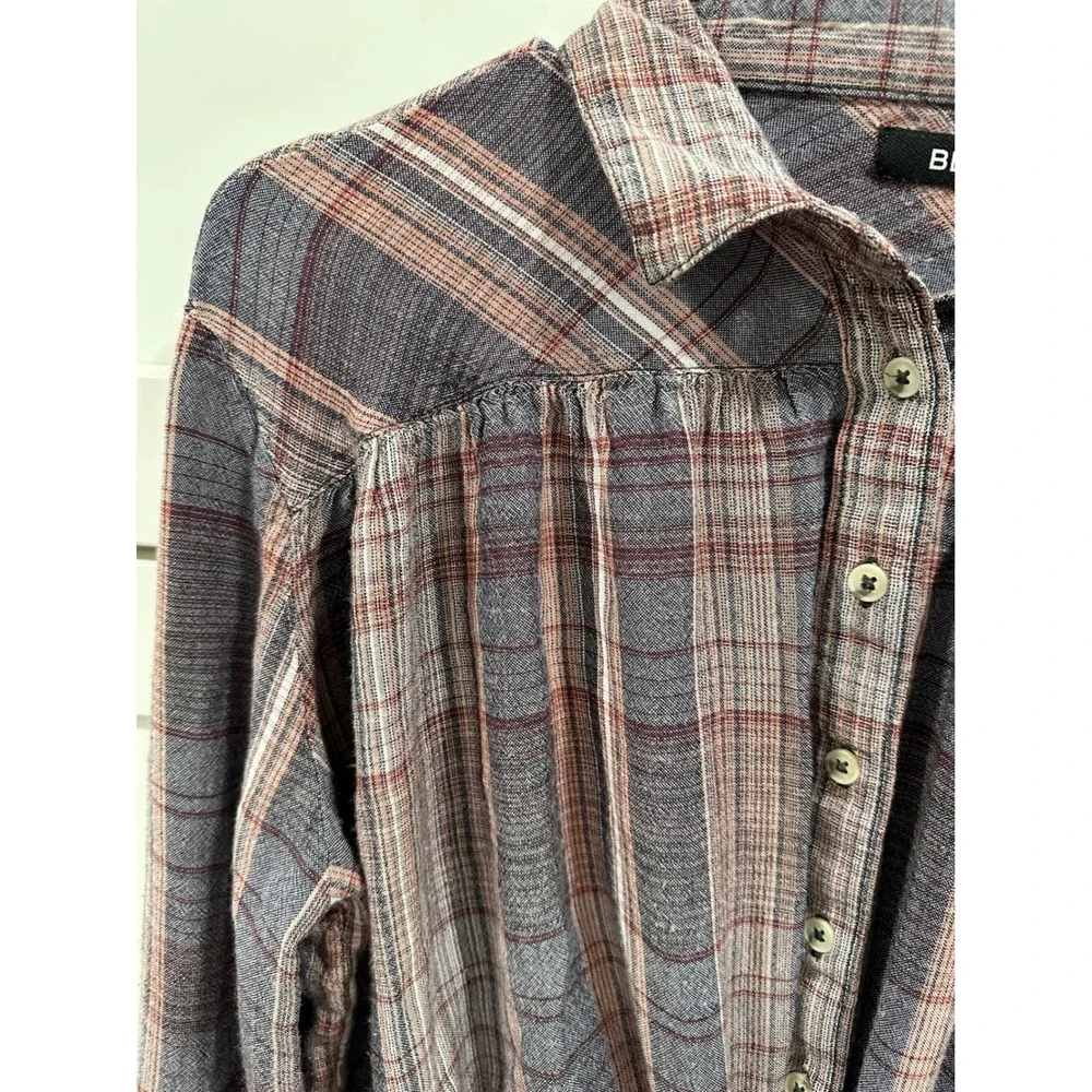 BDG Urban Outfitters Womens Medium Plaid Tie Front Button Down Shirt - Picture 2 of 6